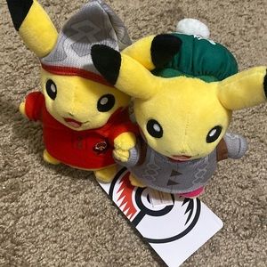 Pokémon Galar Costume Pikachu couple plush